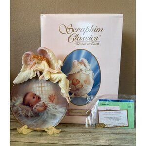 Seraphim Classics Christening Plate Angel Roman Inc 1999 NEW in Box